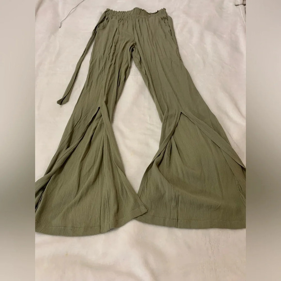 Rewash Brand Women's Smocked Front Wrap Wide Leg Pants Rayon Comfort Size M NWT - Picture 11 of 11